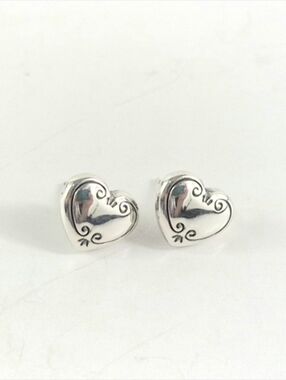 Brighton Small Etched Heart Stud Earrings
